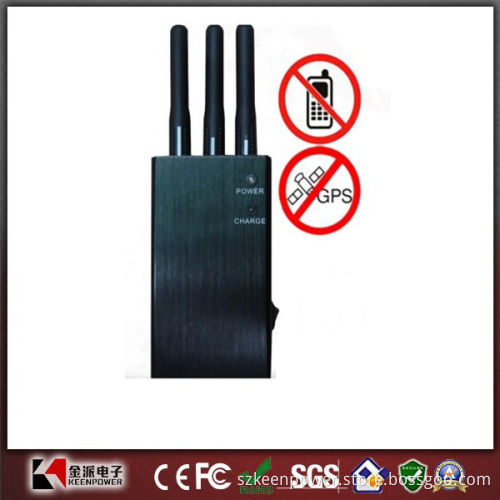 5 Band Portable GPS + Phone Signal Jammer 10 Meters